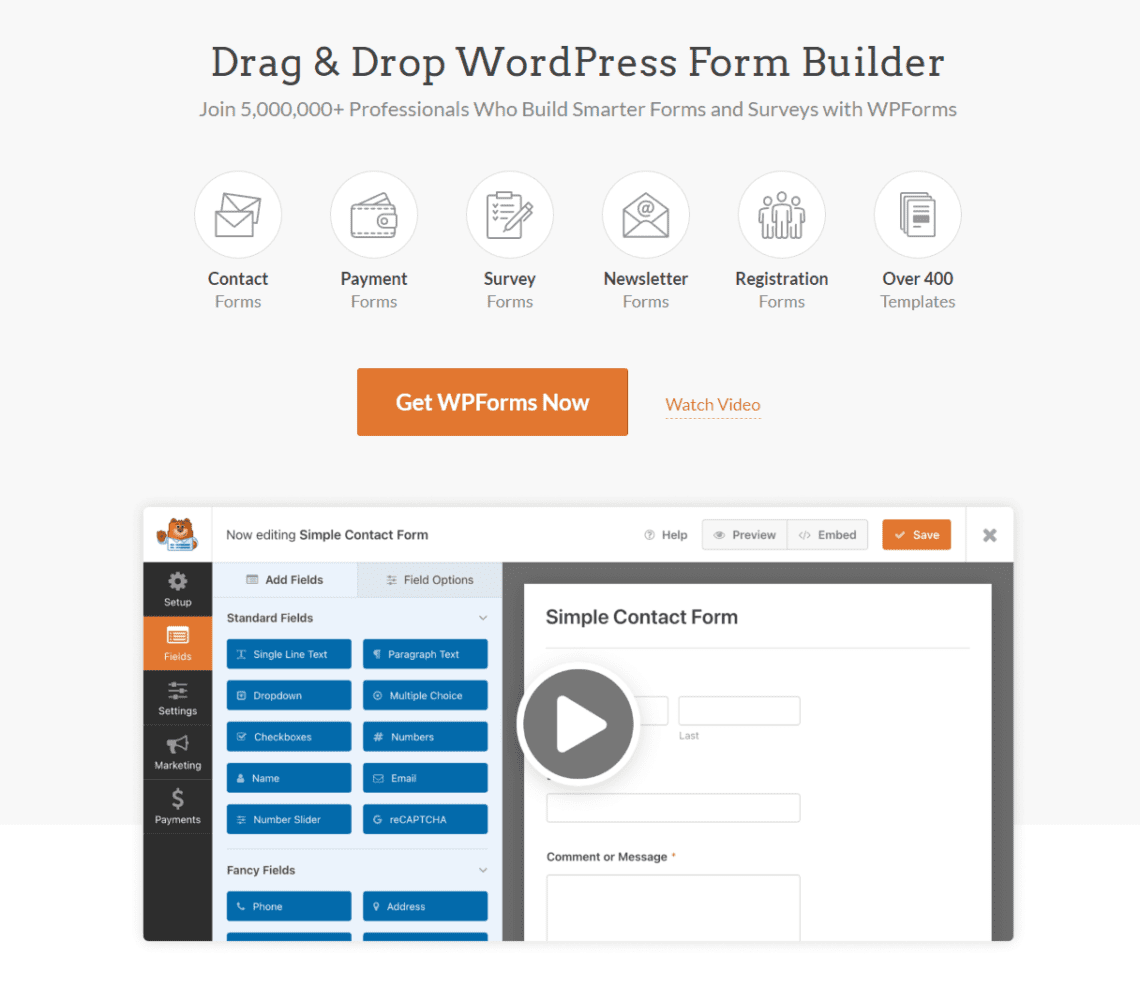 6+ Best WordPress custom form plugin builder for developers